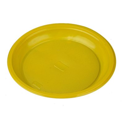 Тарелка одноразовая десертная Д- 165 мм 100шт/уп (2000) желтая Ф