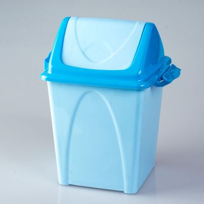 Ведро для мусора Премиум, 14.5 л, голубое, пластик, артикул Т166
