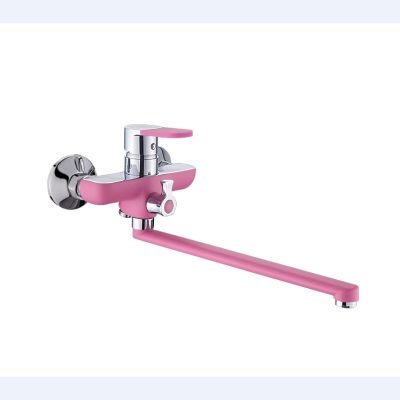 Смеситель POTATO ванна шаровый встроенный дивертер P22223-13 (розовый/хром) №86