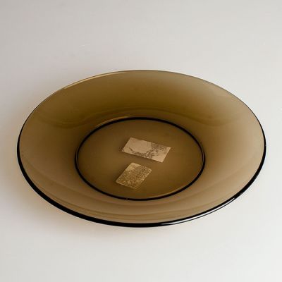 Тарелка обеденная Basilico, 20 см, дымчатое стекло, артикул 62072