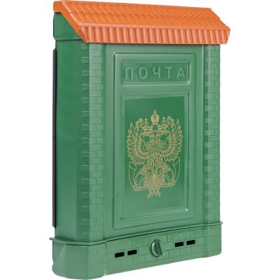 Ящик почтовый Премиум зеленый с накладкой ЦИКЛ