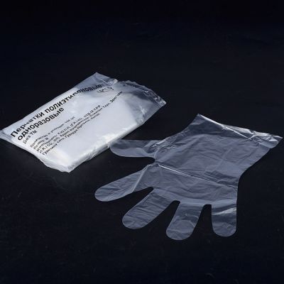 Перчатки полиэтиленовые лайт M, 100 шт. в уп. A.D.M.