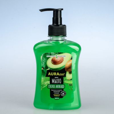 Жидкое крем-мыло 250 мл, успокаивающее Авокадо, АУРА, артикул 3182