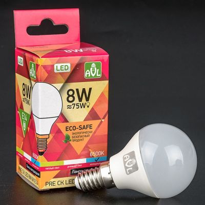 Лампа с/д PRE CK LED 8W 6K E14 (100), холодный белый