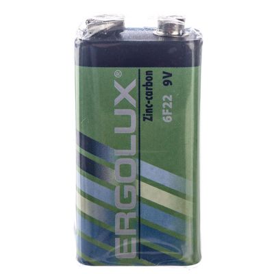 Батарейка Ergolux 6F22 SR1 (6F22SR1, батарейка,9В) /12/480/
