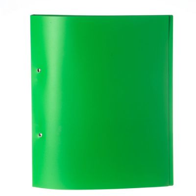 Папка на 2 кольцах OfficeSpace А4, 25мм, 500мкм, пластик, зеленая