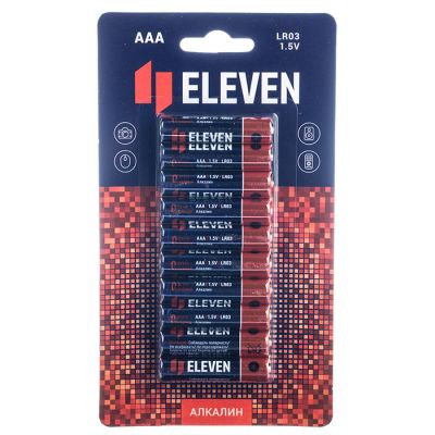 Батарейка Eleven AAA (LR03) алкалиновая, BC10
