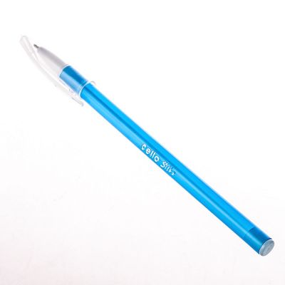 Ручка шариковая синяя, 0,7мм, игольчатый стержень голубой корпус (уп/50)