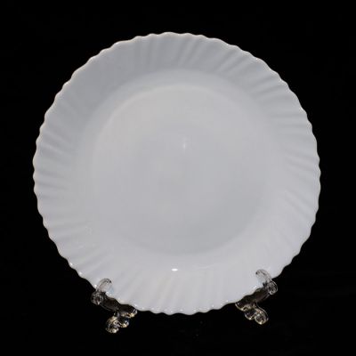 Тарелка стеклокерамика плоская круглая d=16см 6,5 белая LHP