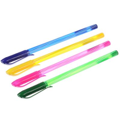 Ручка шариковая синяя, с цветным 
