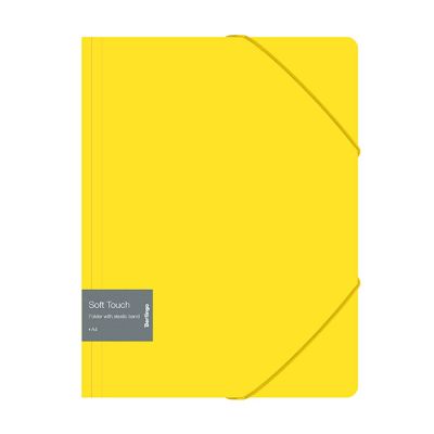 Папка на резинке Berlingo Soft Touch А4, 600мкм, желтая
