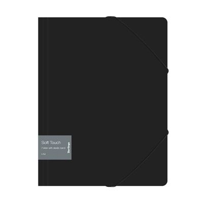 Папка на резинке Berlingo Soft Touch А4, 600мкм, черная