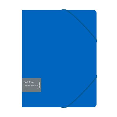 Папка на резинке Berlingo Soft Touch А4, 600мкм, синяя