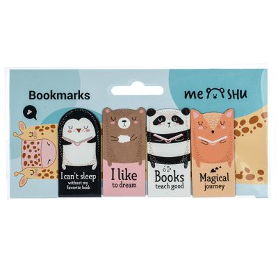 Закладки магнитные для книг, 4шт., MESHU Book lovers