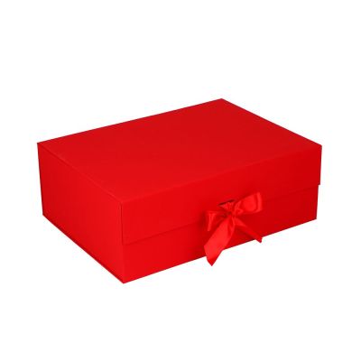 Коробка подарочная, картонная, складная, с лентой, 33x25x12 см