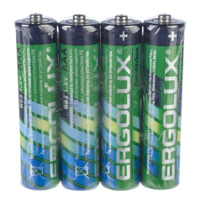 Батарейка Ergolux, солевая, R 03 SR4 (R03SR4, батарейка,1.5В) /60/1200/