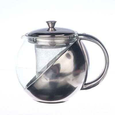 Чайник-заварник метал/стекло 750мл 31-В
