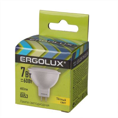 Лампа светодиодная Ergolux LED-JCDR-7W-GU5.3-3K /1/10/100/ 12158